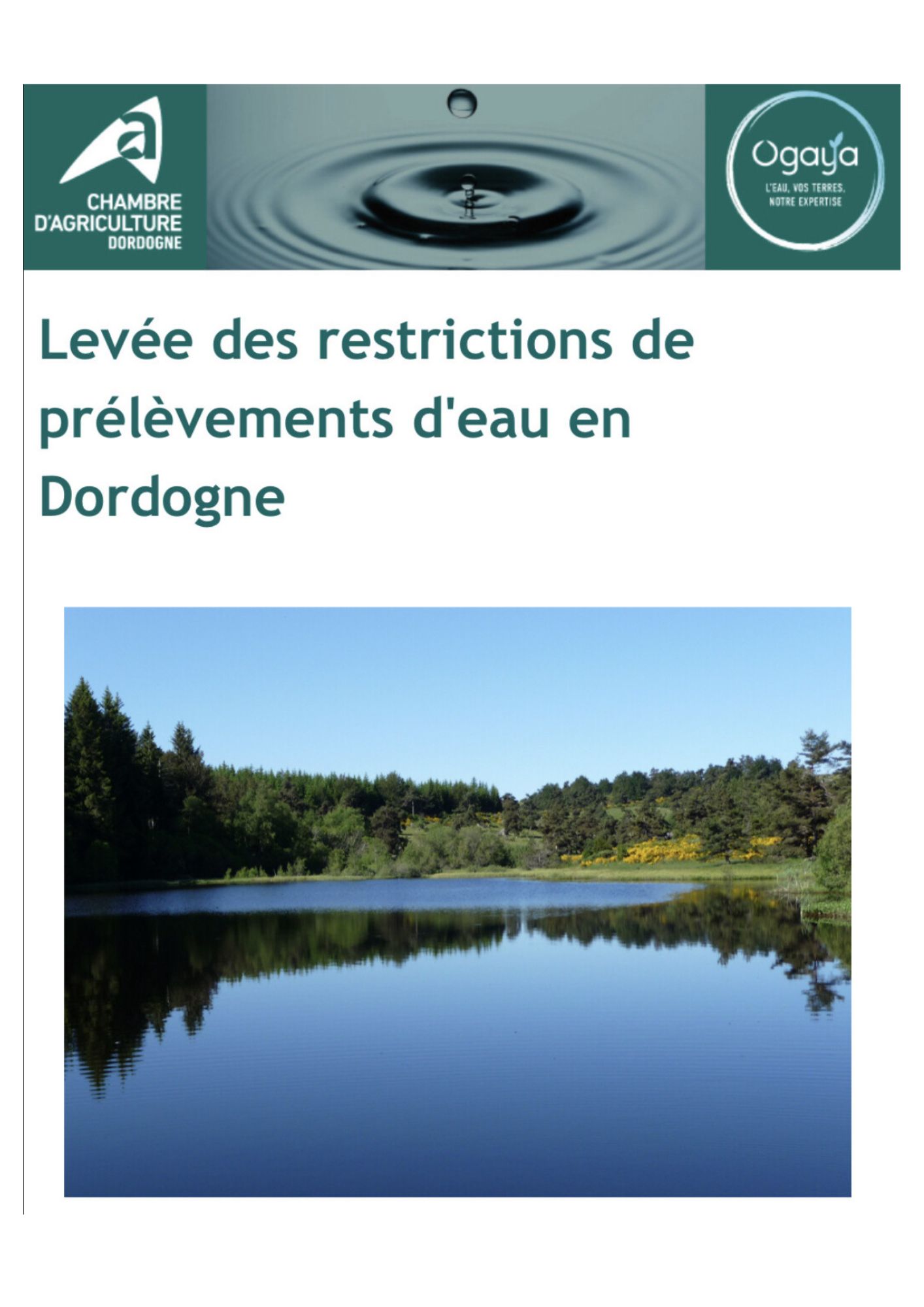 Restrictions de prélèvements